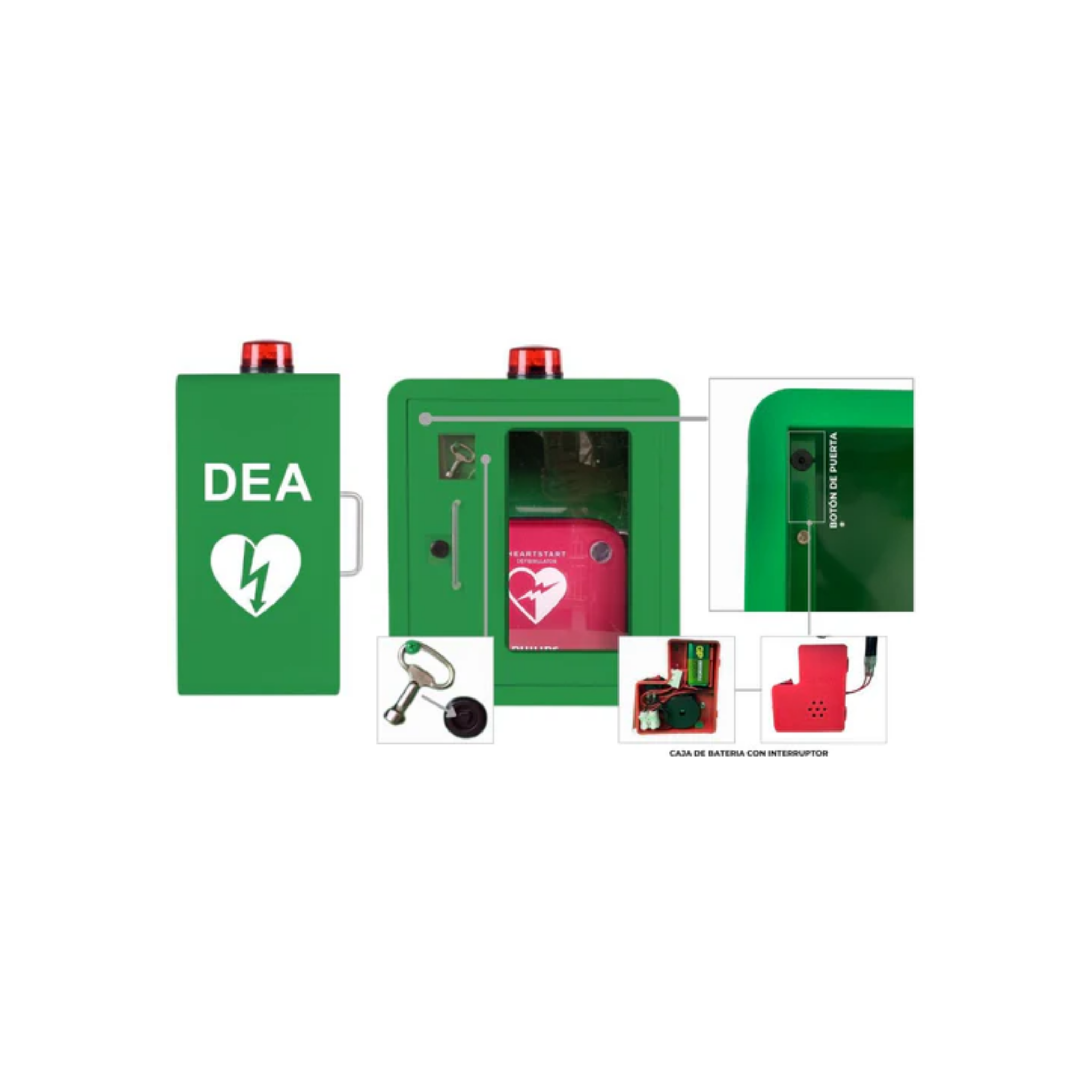 Cabina de Cardio Protección OT 300 Verde con Alarma y Llave